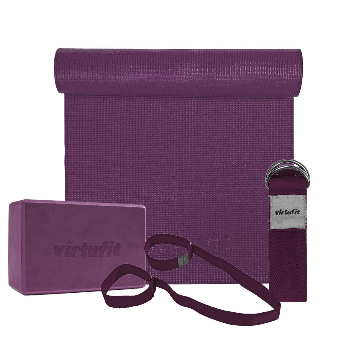 VirtuFit Premium Yoga Set - 4-Delig - Mulberry - Hoofdafbeelding