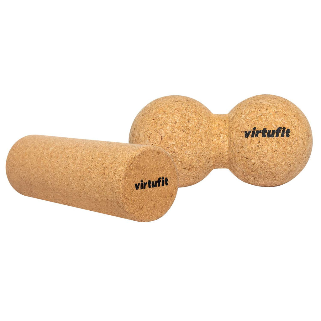 VirtuFit Premium Kurk Massage Set - 2-Delig - Ecologisch - Hoofdafbeelding
