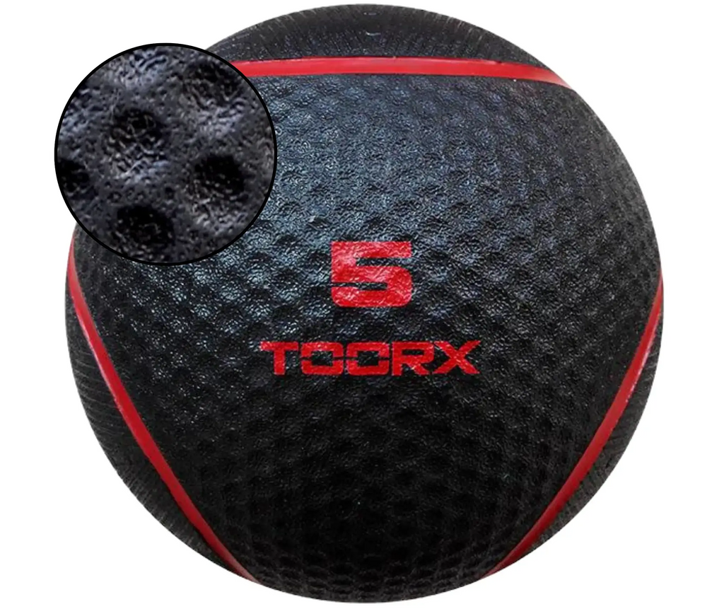 Toorx Fitness Medicine Ball - Zwart/Rood - 5 kg - Hoofdafbeelding