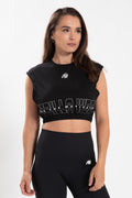 Gorilla Wear Albion Oversized Crop Top - Zwart - Hoofdafbeelding