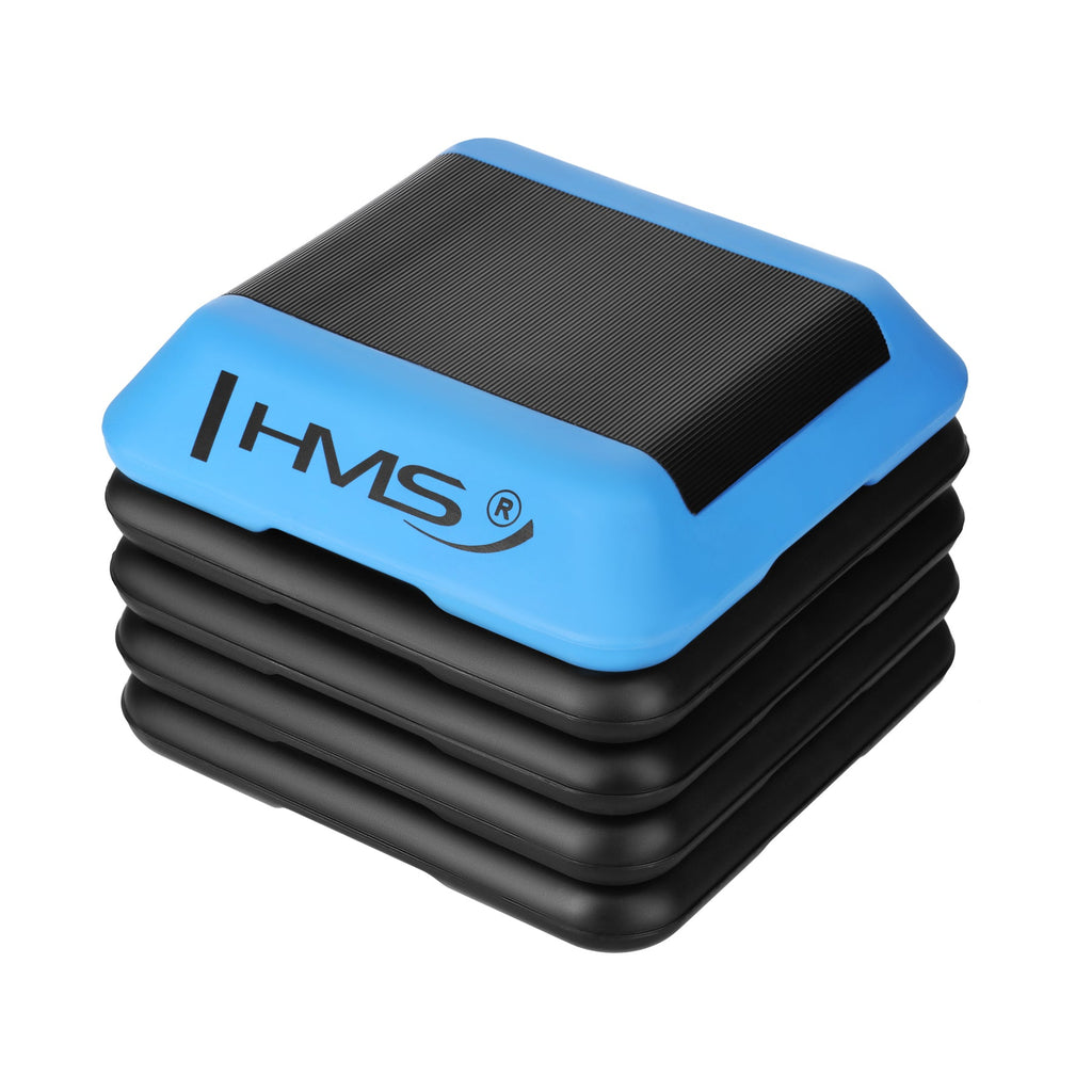 HMS Fitness Mini Aerobic Step - Zwart/Blauw - Hoofdafbeelding