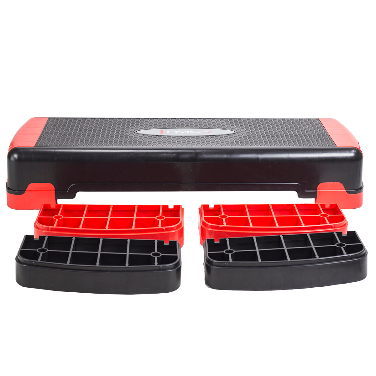 HMS Fitness Aerobic Step - Zwart/Rood - Hoofdafbeelding
