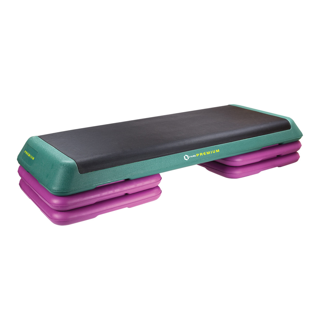 HMS Fitness Aerobic Step - Zwart/Groen/Roze - Hoofdafbeelding
