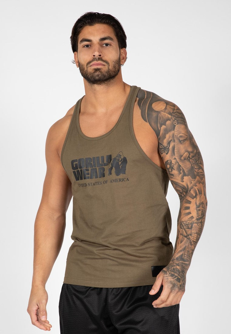 Gorilla Wear Classic Tank Top - Legergroen - Hoofdafbeelding