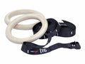 Lifemaxx Crossmaxx Houten Crossfit Ringen - Inclusief Straps - Productafbeelding
