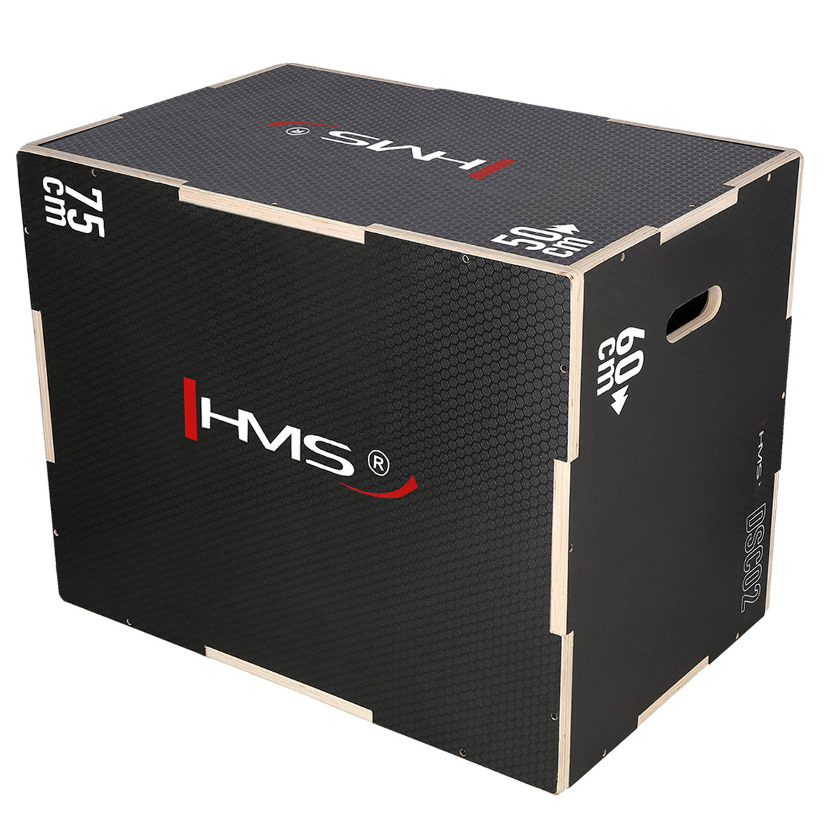 HMS Fitness Plyobox Hout - 75 x 60 x 50 cm - Zwart - Hoofdafbeelding