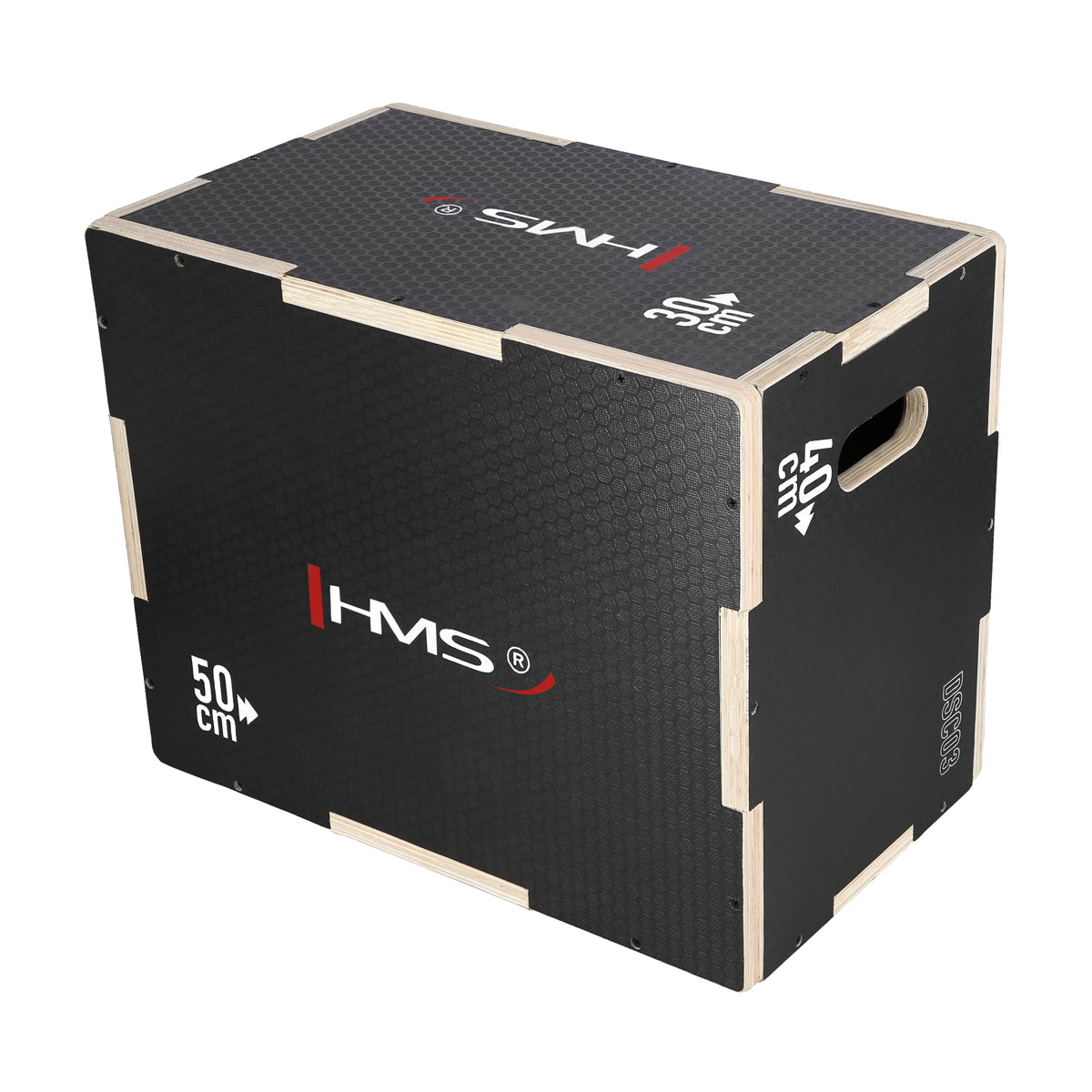 HMS Fitness Plyobox Hout - 50 x 40 x 30 cm - Zwart - Hoofdafbeelding