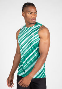 Gorilla Wear Easton Tank Top - Groen/Wit - Hoofdafbeelding