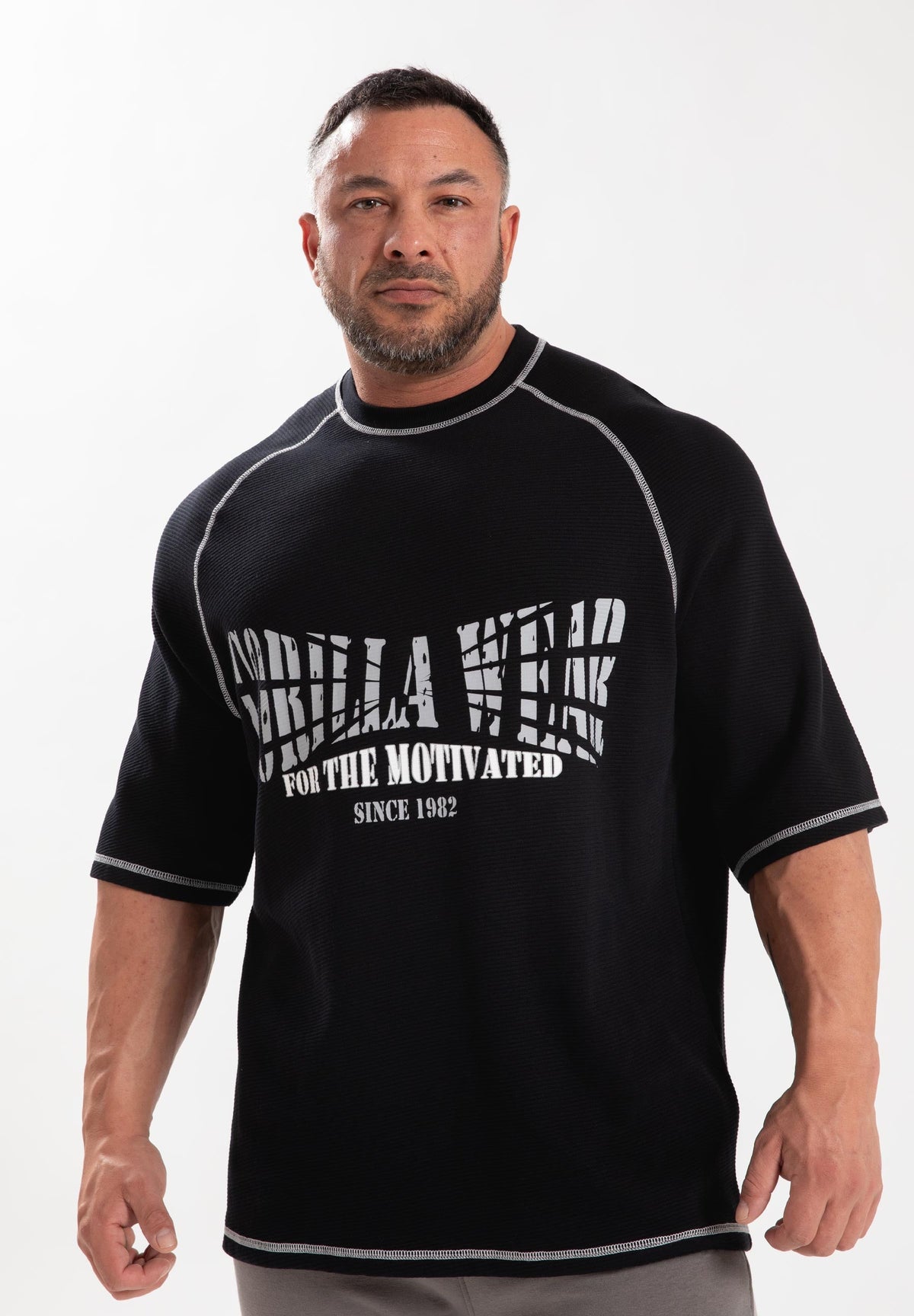Gorilla Wear Finley Oversized T-shirt - Zwart/Grijs - Hoofdafbeelding