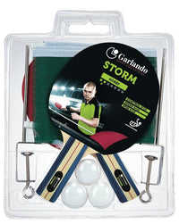 Garlando Storm Plus Tafeltennis Set - 2 Bats en 3 Pingpongballen - Net en Palen - Productafbeelding