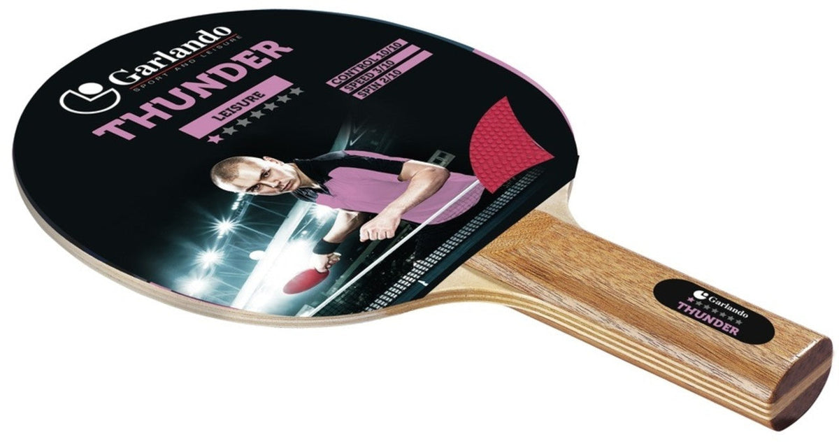 Garlando Thunder Tafeltennis Bat - 1 Star - Bat voor Beginner - Vooraanzicht