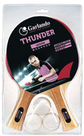 Garlando Thunder Tafeltennis Set - 2 Bats en 3 Pingpongballen - Productafbeelding