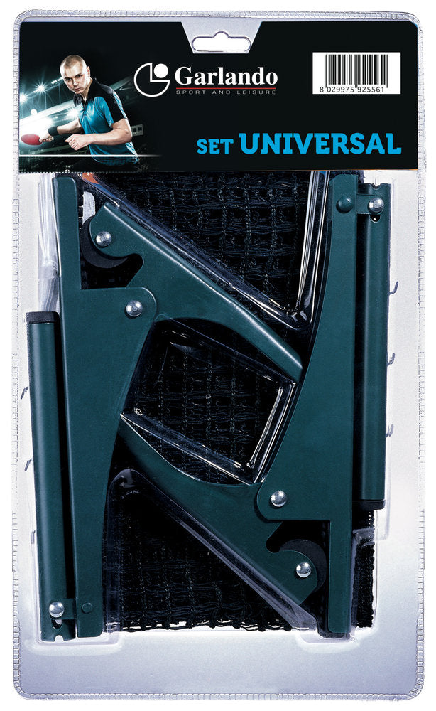Garlando Universeel Pingpong Net met Clip-on Palen Set - Hoofdafbeelding