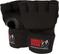 Gorilla Wear Gel Handschoenen met Omslag - Zwart/Wit - Hoofdafbeelding