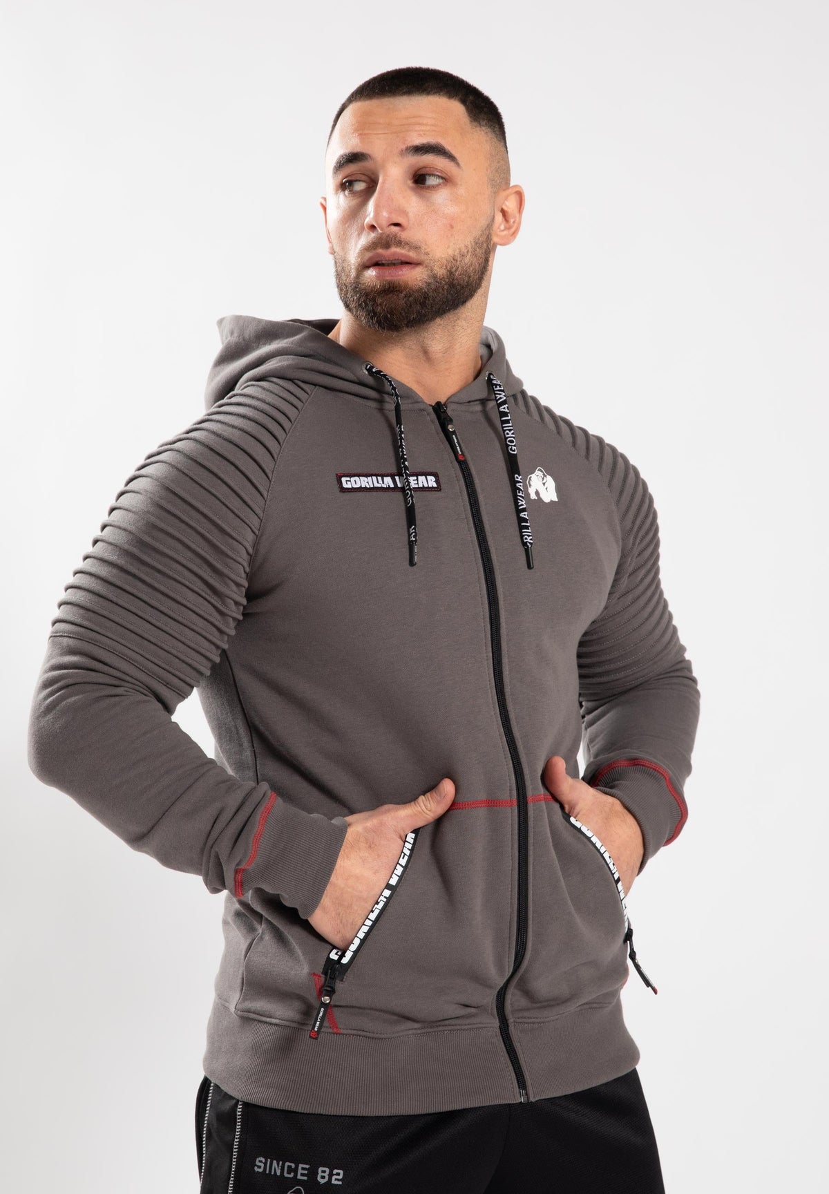 Gorilla Wear Georgia Vest met Capuchon - Grijs - Hoofdafbeelding