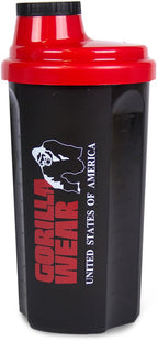 Gorilla Wear Shake Beker - 700 ml - Zwart/Rood - Hoofdafbeelding