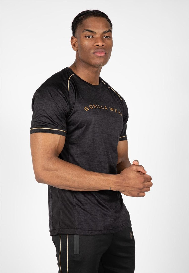Gorilla Wear Fremont T-shirt - Zwart/Goud - Hoofdafbeelding