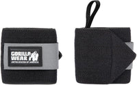 Gorilla Wear Basic Wrist Wraps - Zwart/Grijs - Hoofdafbeelding