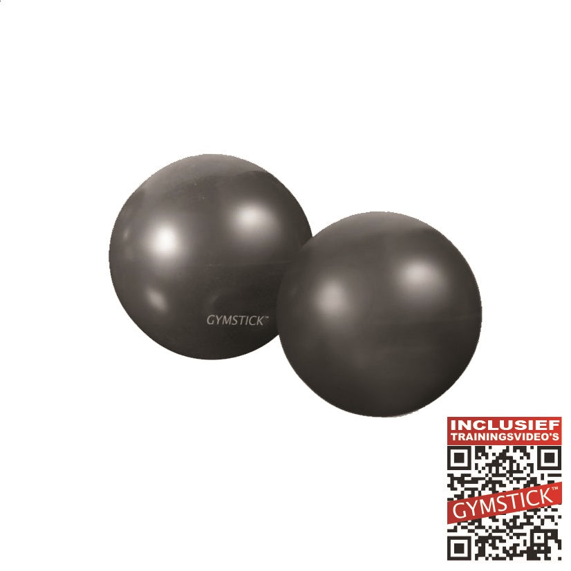 Gymstick Yoga Ballen - 2 x 1 kg - Zwart - Hoofdafbeelding