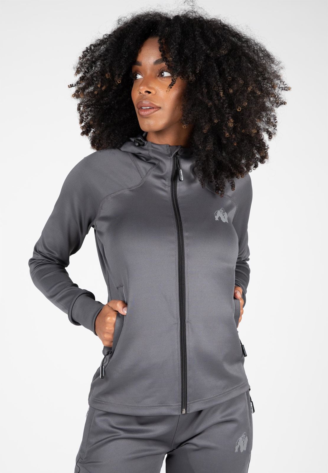 Gorilla Wear Halsey Trainingsjas - Grijs - Hoofdafbeelding