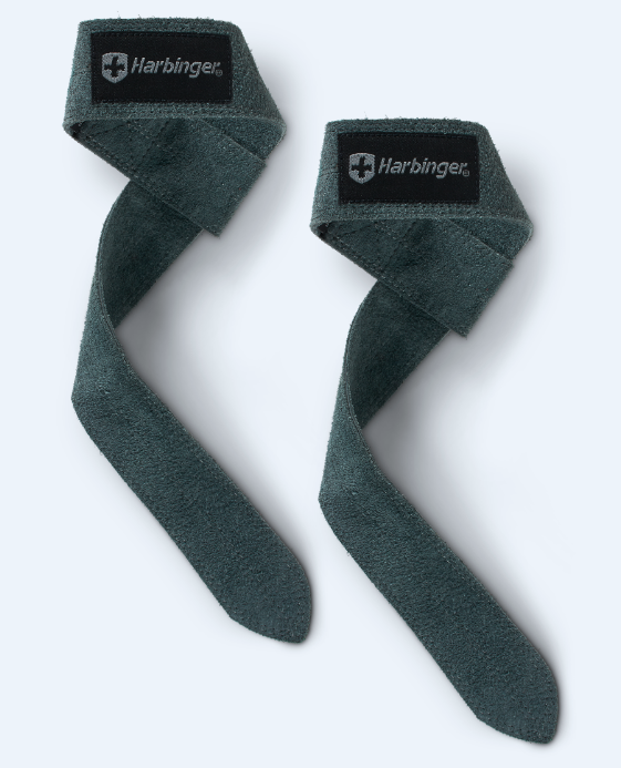Harbinger - Pro Leather Lifting Straps - Fitness Straps - One Size - Zwart - Hoofdafbeelding