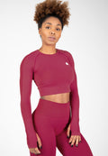 Gorilla Wear Hilton Seamless Cropped Longsleeve - Fuchsia - Hoofdafbeelding