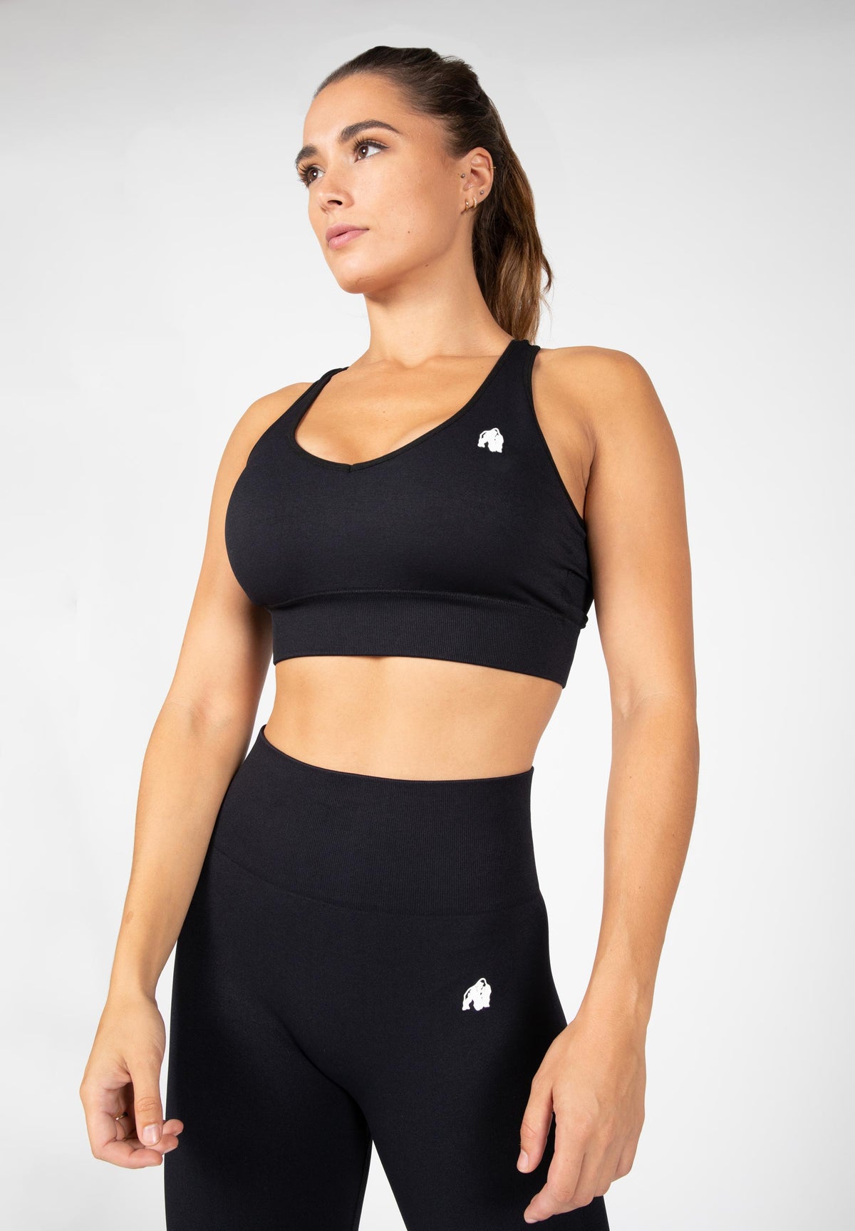 Gorilla Wear Hilton Seamless Sportbeha - Zwart - Hoofdafbeelding