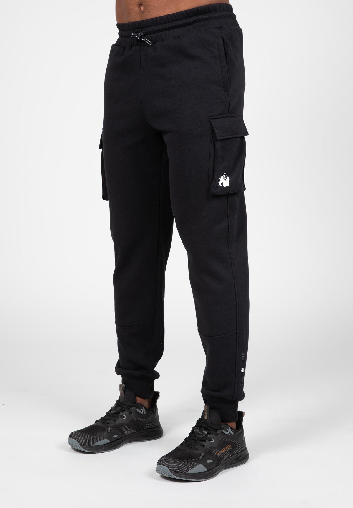 Gorilla Wear Hudson Cargo Joggingbroek - Zwart - Hoofdafbeelding