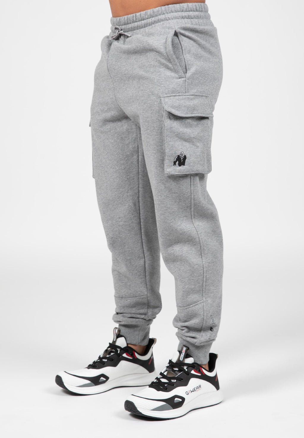 Gorilla Wear Hudson Cargo Joggingbroek - Grijs Gemeleerd - Hoofdafbeelding