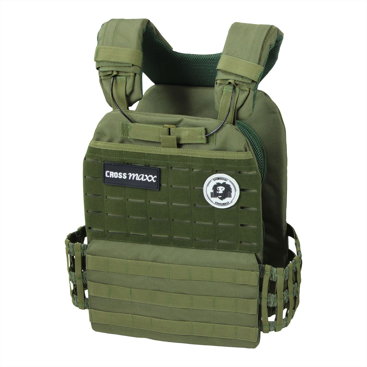 Lifemaxx Crossmaxx Tactical Vest - Gewichtsvest - Groen - Hoofdafbeelding