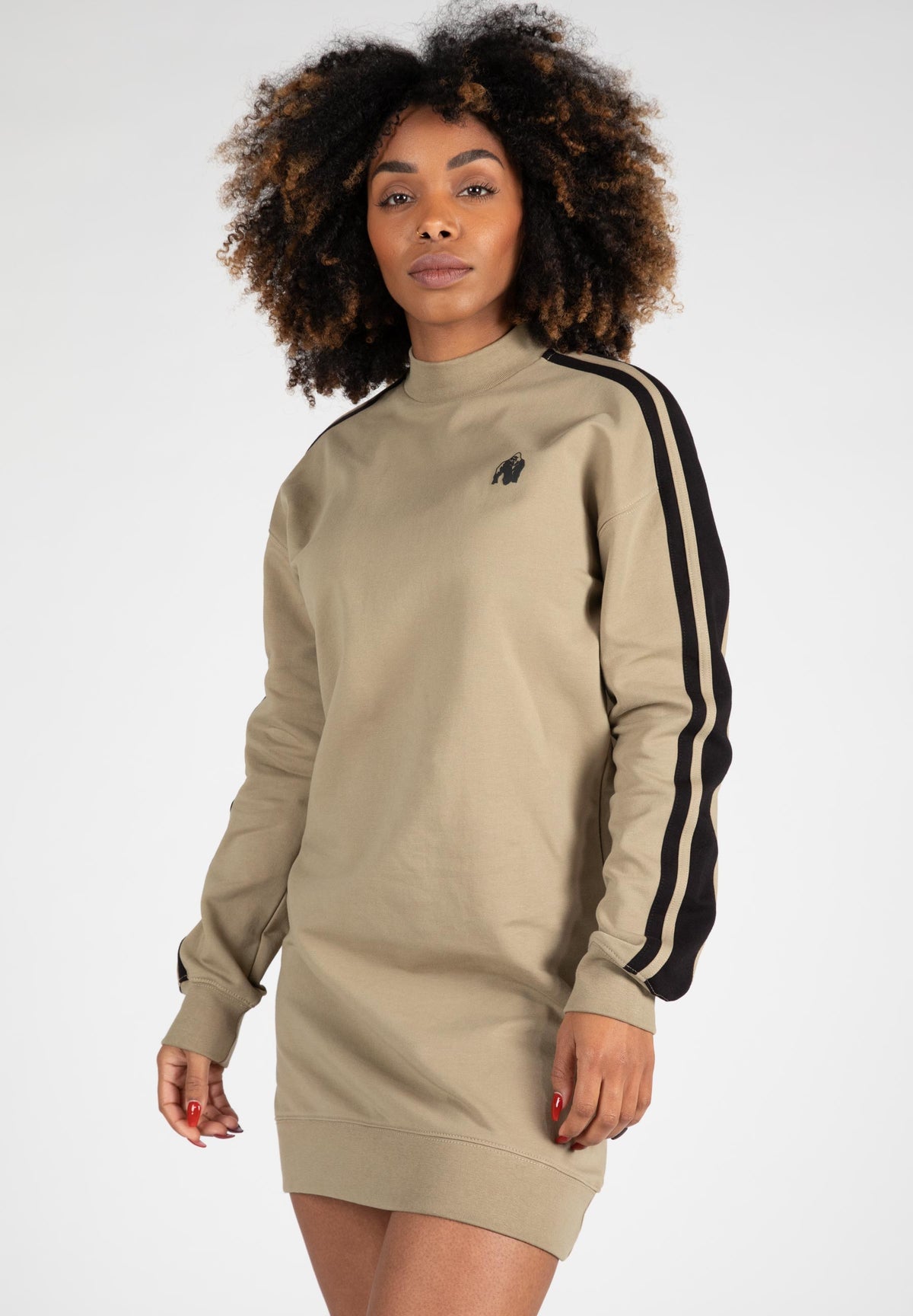 Gorilla Wear Isabella Sweatshirt Jurk - Beige - Hoofdafbeelding