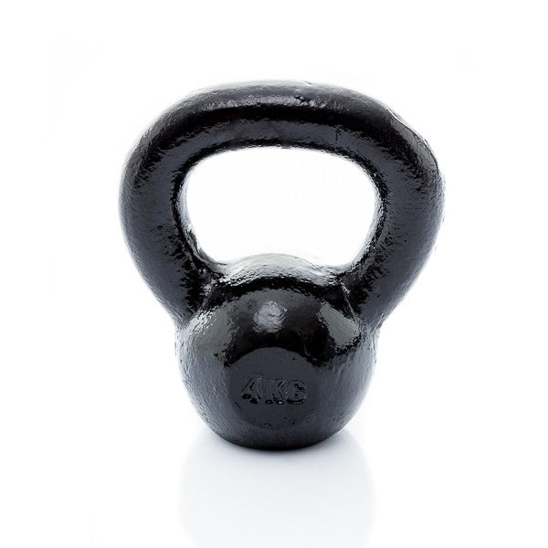 Muscle Power Gietijzeren Kettlebell - Zwart - 4 kg - Productafbeelding