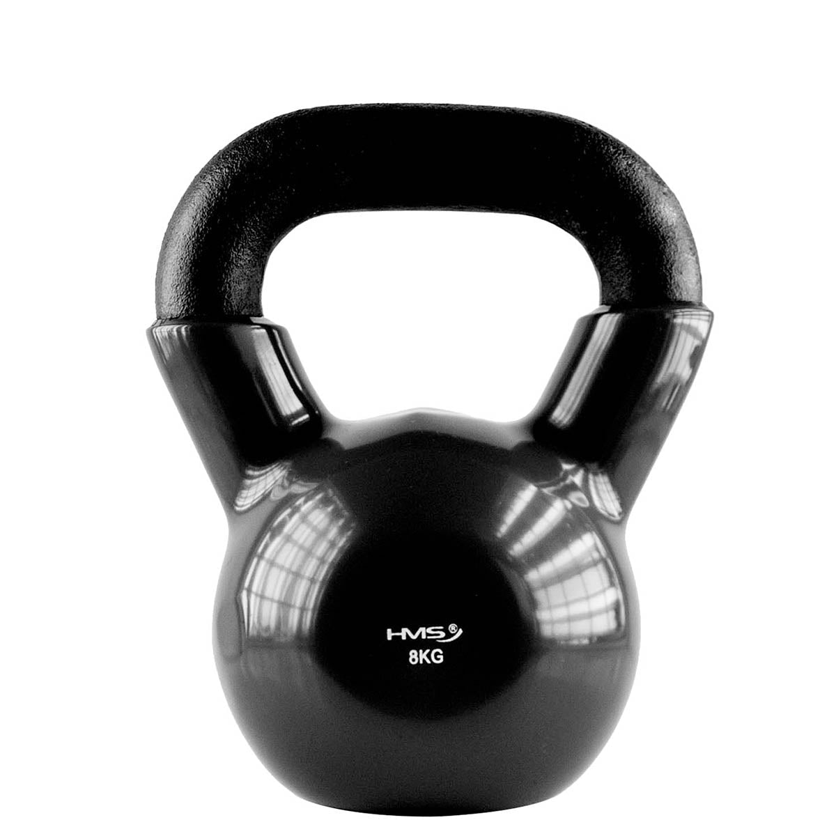 HMS Kettlebell - Gietijzer/Vinyl - 8 kg - Zwart - Hoofdafbeelding