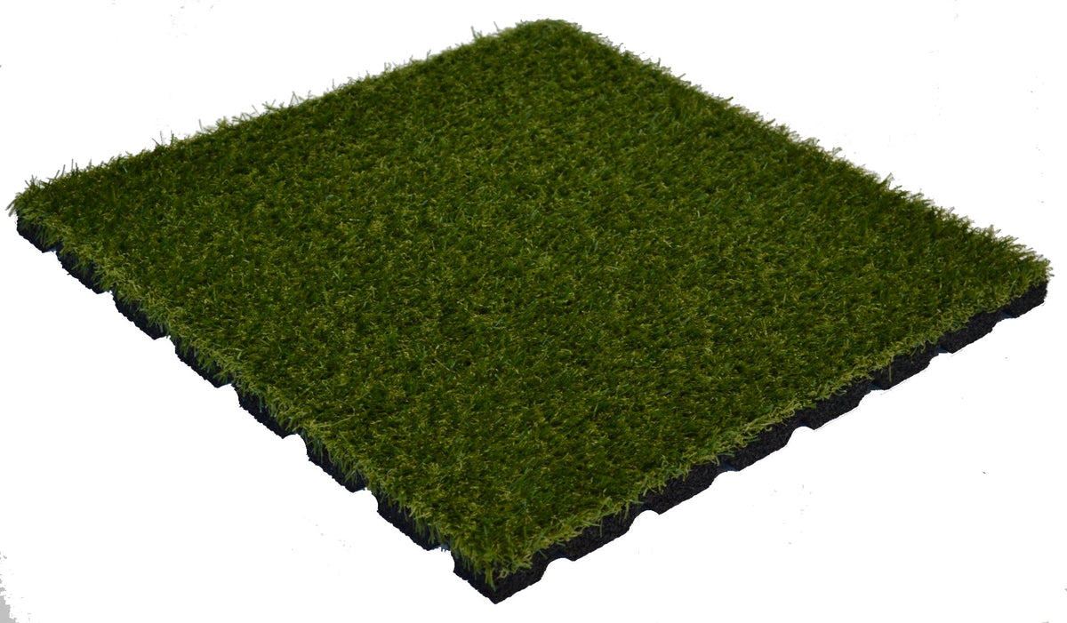 Bos Rubber Kunstgras Tegel - 100 x 100 cm - Groen - Hoofdafbeelding