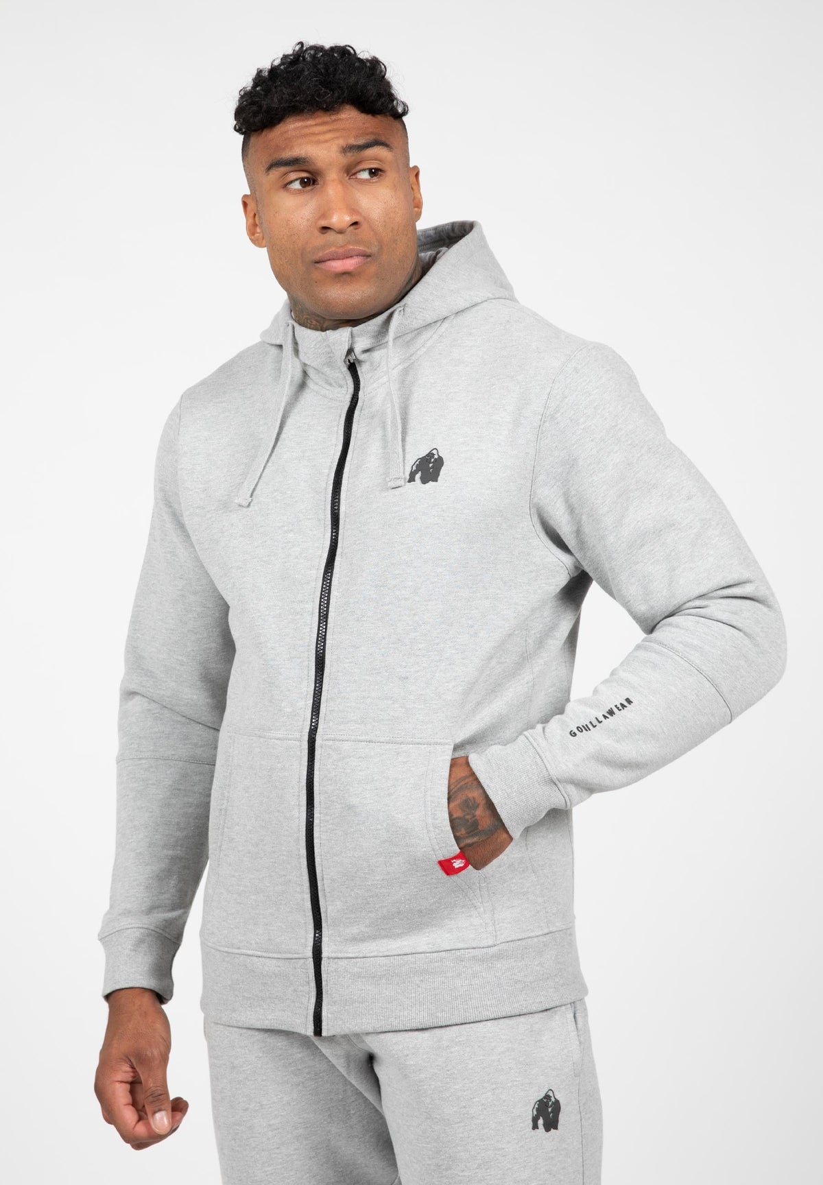Gorilla Wear Leon Vest met Capuchon - Grijs - Hoofdafbeelding