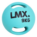 Lifemaxx LMX Medicijn bal - Double Handle Medicine Ball - 9 kg - Blauw - Hoofdafbeelding