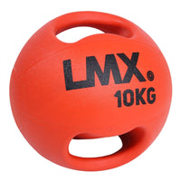 Lifemaxx LMX Medicijn bal - Double Handle Medicine Ball - 10 kg - Rood - Hoofdafbeelding
