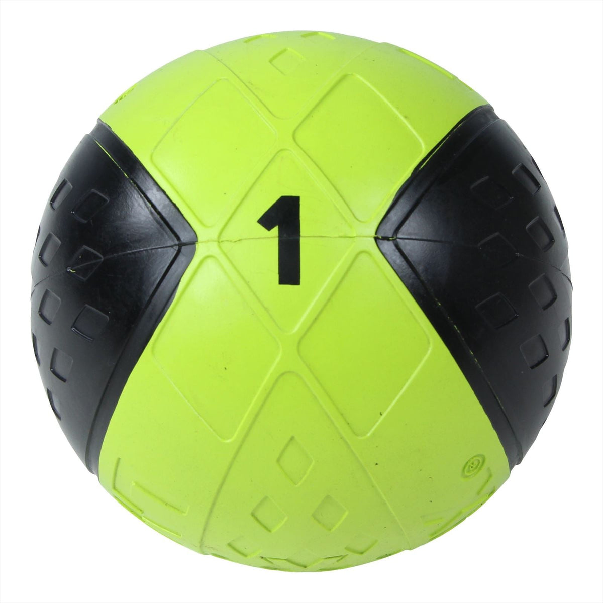 Lifemaxx LMX Medicijn Bal - Medicine Ball - 1 kg - Zwart/Geel - Hoofdafbeelding