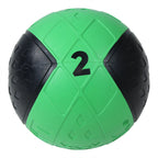 Lifemaxx LMX Medicijn Bal - Medicine Ball - 2 kg - Zwart/Groen - Hoofdafbeelding