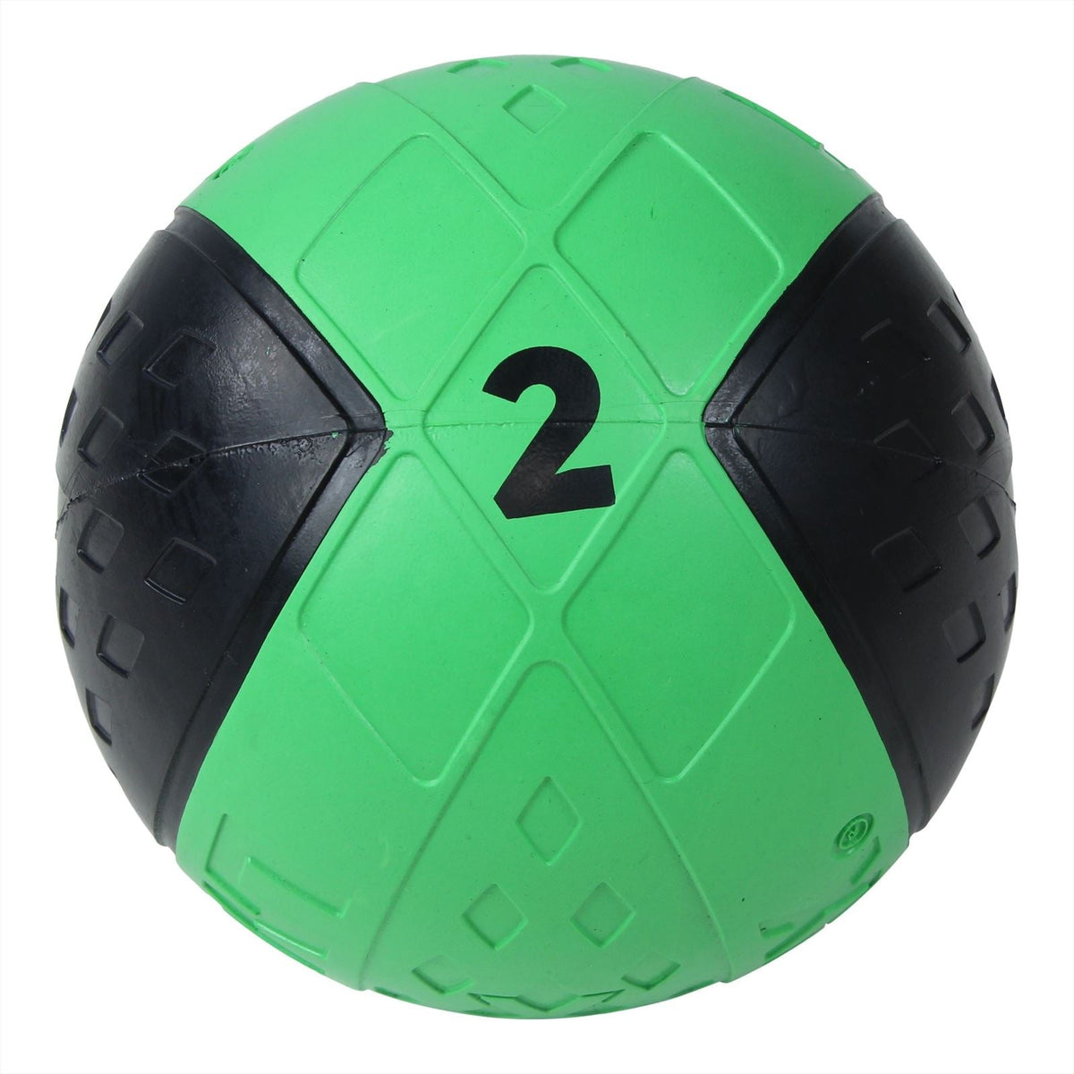 Lifemaxx LMX Medicijn Bal - Medicine Ball - 2 kg - Zwart/Groen - Hoofdafbeelding