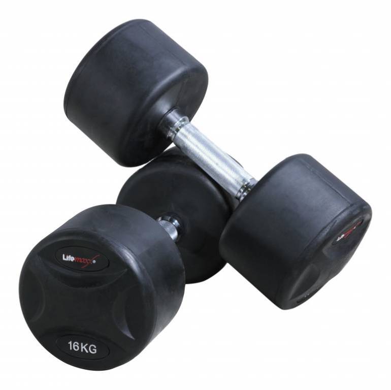 Lifemaxx Vaste Ronde Dumbbell Set 2 x 14 kg - Productafbeelding