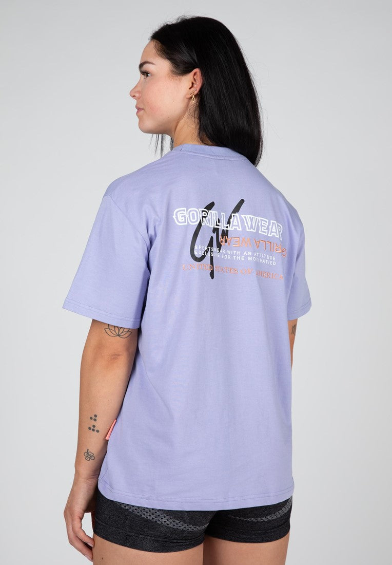 Gorilla Wear Medina Oversized T-shirt - Lila - Hoofdafbeelding