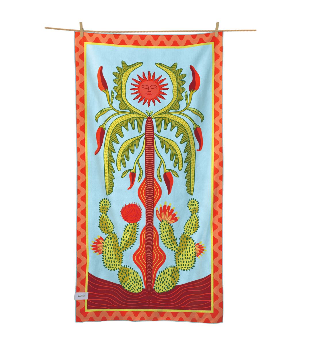 Buvanha Reishanddoek Mexico - 200 x 90 cm - Vooraanzicht