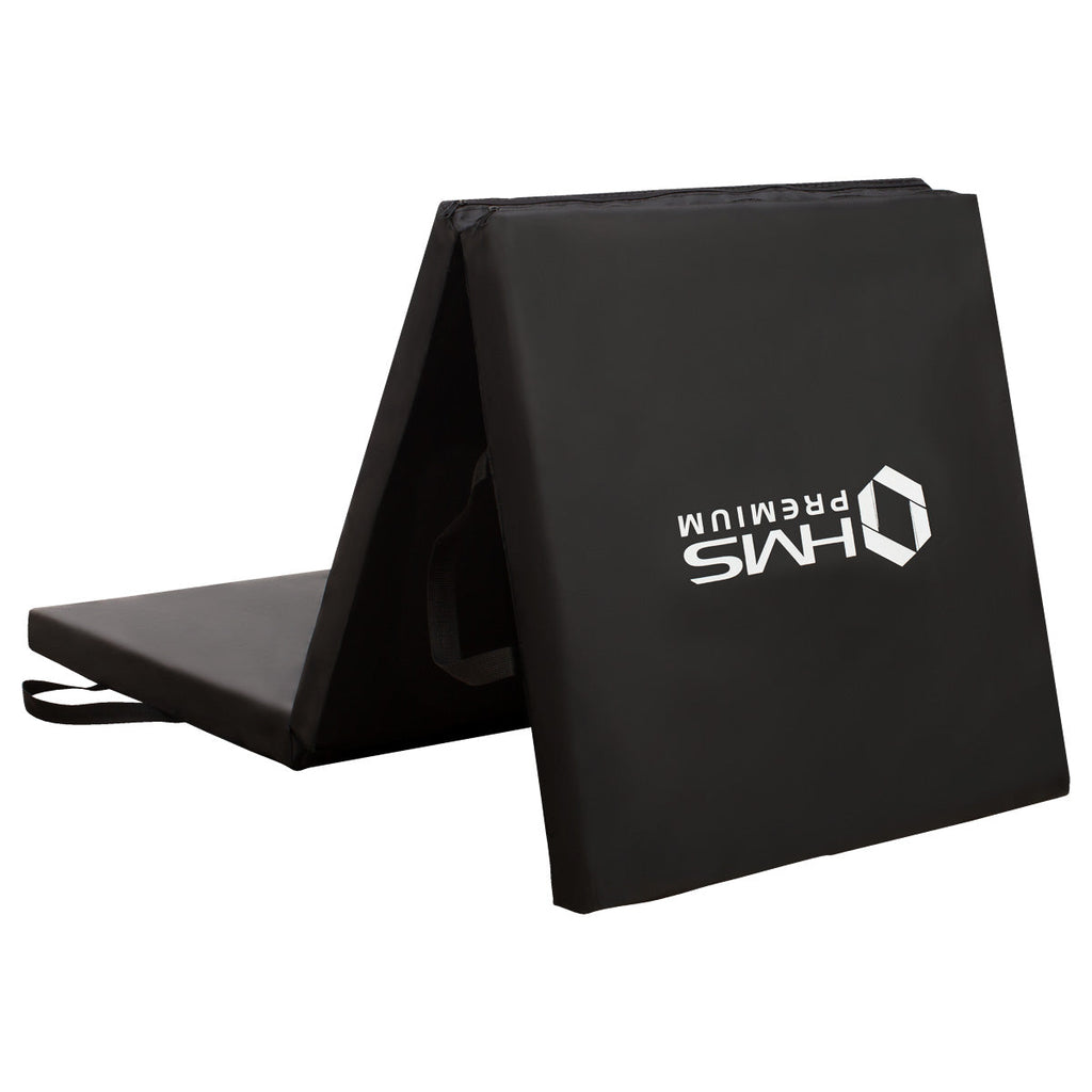 HMS Premium Opvouwbare Fitness Mat - Zwart - Hoofdafbeelding