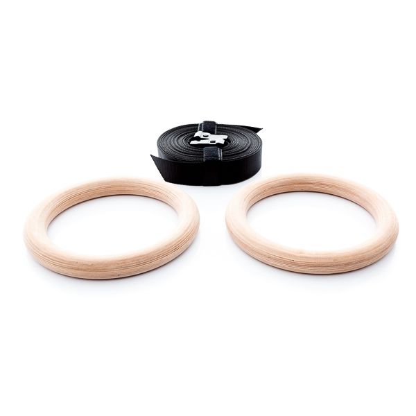 Muscle Power Houten Crossfit Ringen Set - Hoofdafbeelding