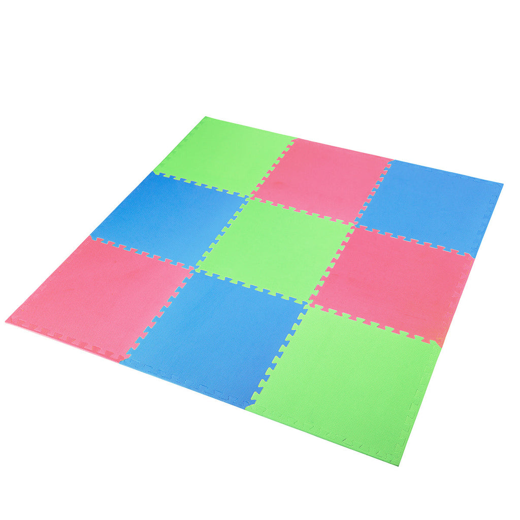 One Fitness Puzzelmat - Set van 9 - 10 mm - Multi - Hoofdafbeelding