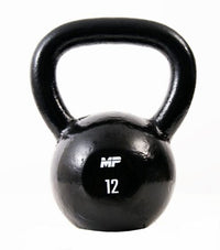 Muscle Power Gietijzeren Kettlebell - Zwart - 12 kg - Hoofdafbeelding