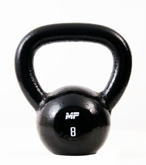 Muscle Power Gietijzeren Kettlebell - Zwart - 8 kg - Hoofdafbeelding
