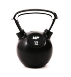 Muscle Power Rubberen Kettlebell - Zwart - 12 kg - Hoofdafbeelding