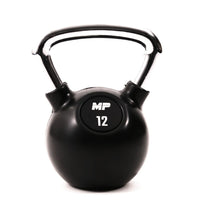Muscle Power Rubberen Kettlebell - Zwart - 12 kg - Hoofdafbeelding